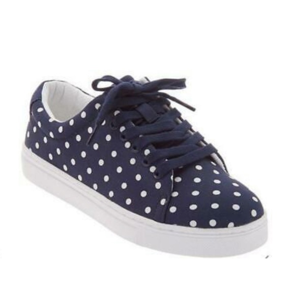 isaac mizrahi polka dot sneakers